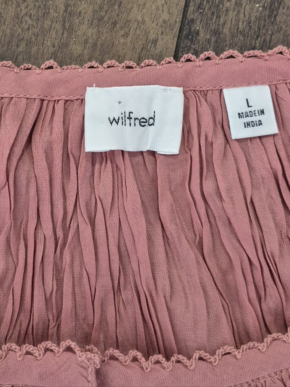 Wilfred Aritzia 100% Modal Crinkled Blouse, Large - Picture 7 of 8
